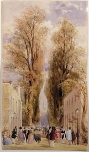 The Old Well Walk, Cheltenham, c.1840 door Thomas Shotter Boys